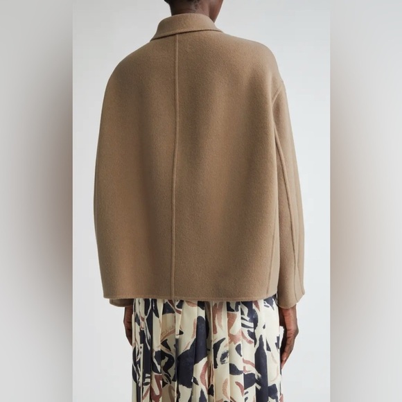 ALTUZARRA Cardiff Double Face Wool Blend Short Coat Chamois Size FR46 US14 NWT - Picture 3 of 11